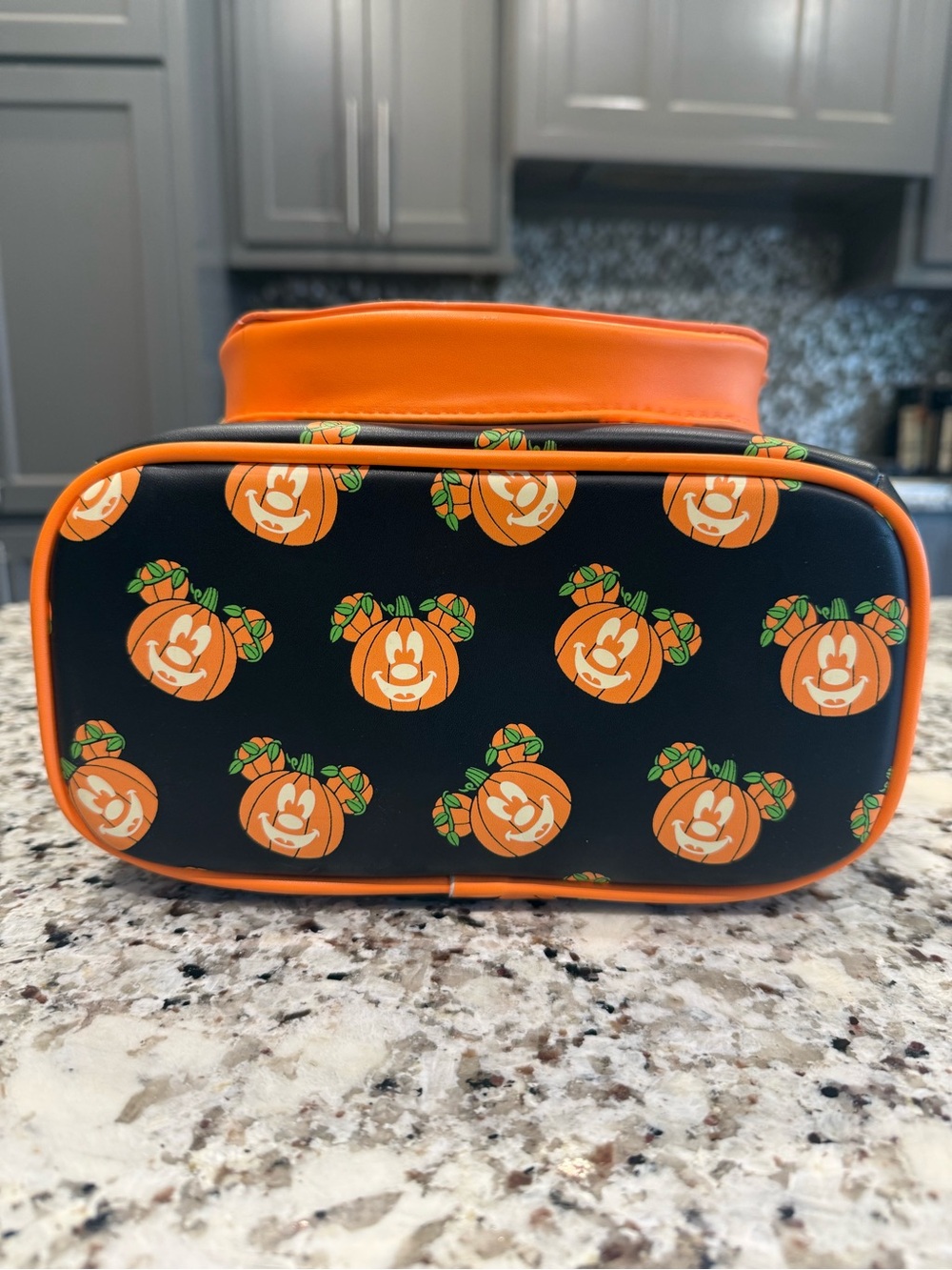 Disney Orange & Black Mickey Pumpkin Mini Backpack - Picture 2 of 7